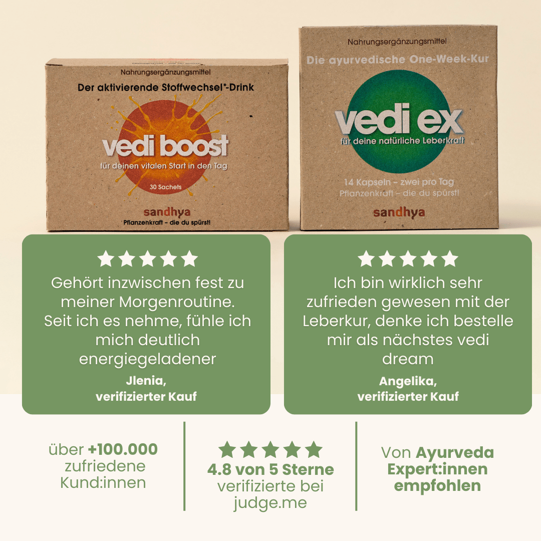 Cleanse Boost Set Vedi Boost und Vedi Ex mit 4,8 Sterne Kundenbewertungen und Expertenempfehlung