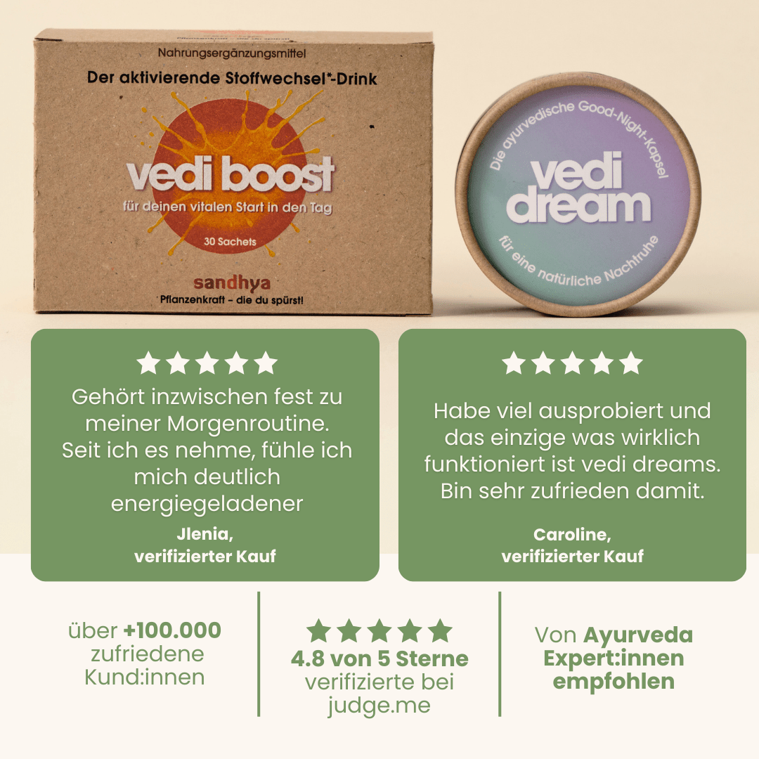 Day Night Set Vedi Boost und Vedi Dream mit 4,8 Sterne Kundenbewertungen und Expertenempfehlung